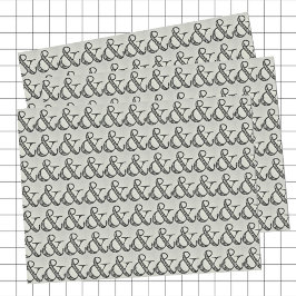 Papel De Seda Diversão - Sinal de Ampersand Escrito Preto e Cinz