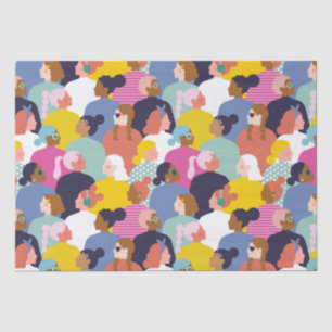 Papel De Seda Diversidade de mulheres - mulheres de várias raças