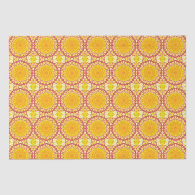 Papel De Seda Divertido com laranja e vermelho (Frente )