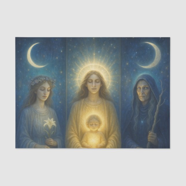 Papel De Seda Divine Feminine Triptych (Frente )