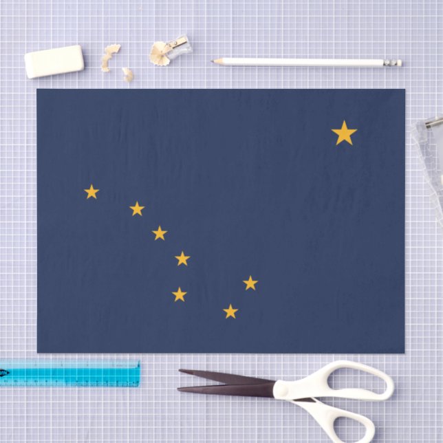 Papel de seda do Alasca, papel de seda da bandeira (Arte )