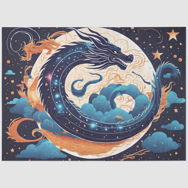 papel de seda do dragão lunar (Frente )