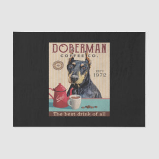 Papel De Seda Doberman Pinscher Coffee