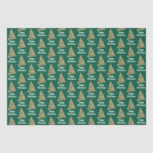 Papel De Seda Doberman Pinscher Silhouette Árvore de Natal Verde