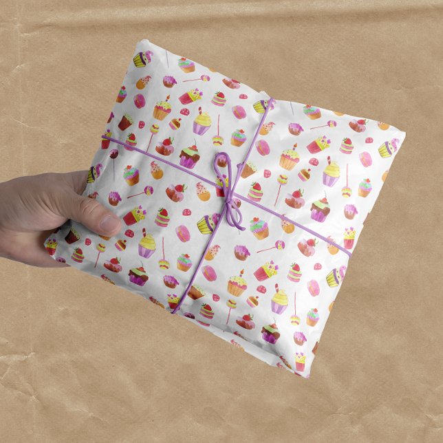 Papel De Seda Doce Bolos Deliciosos Tratamentos (Criador carregado)