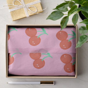 Papel De Seda Doce Cereja Desenhada à Mão Aniversário Doce Verme