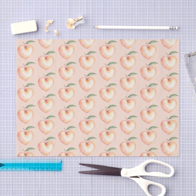 Papel De Seda Doce como um Aniversário de Coração de Pêssego (Arte )