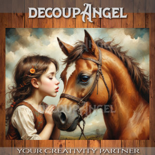 Papel De Seda Doce Criança e sua Desnutação de Pony