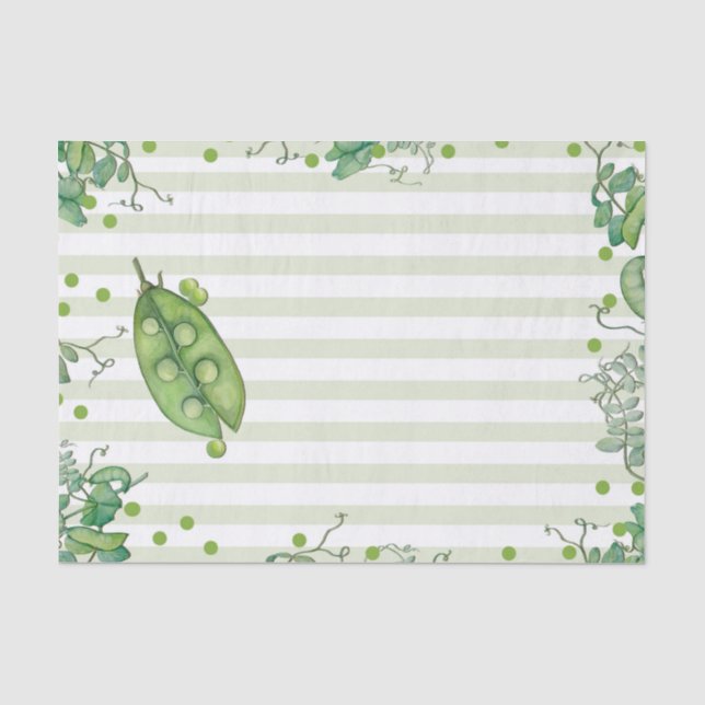 Papel De Seda Doce Ervilha Verde Caprichoso Bebê com Bolinhas Ch (Frente )
