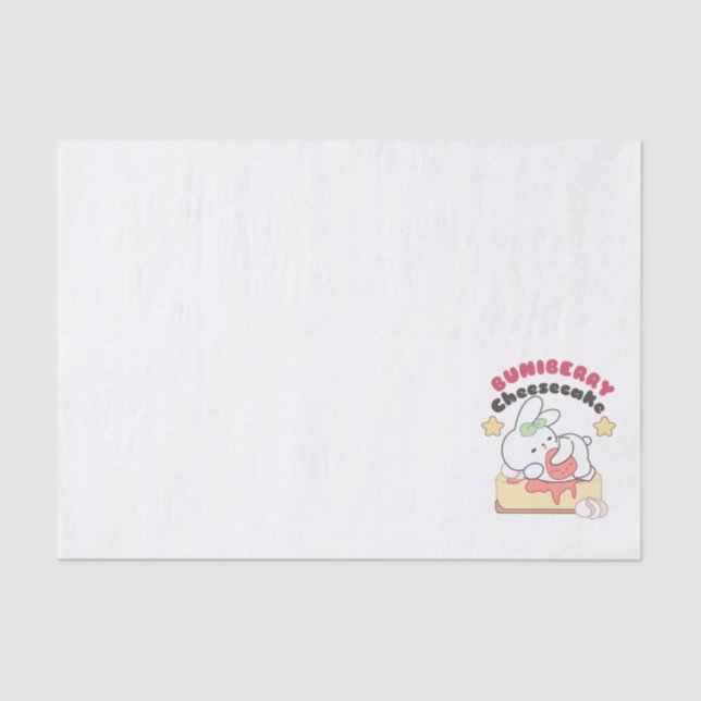 Papel De Seda Doce Inulgência: Alegria de Cheesecake Buniberry (Frente )