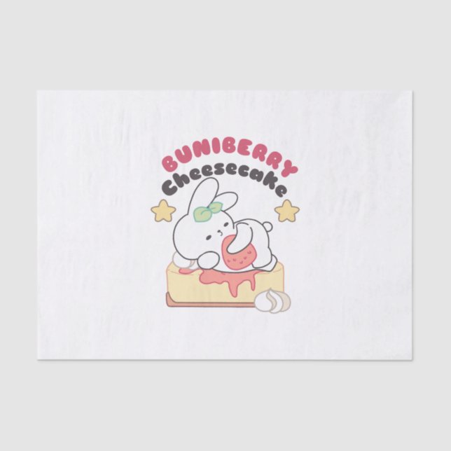 Papel De Seda Doce Inulgência: Alegria de Cheesecake Buniberry (Frente )