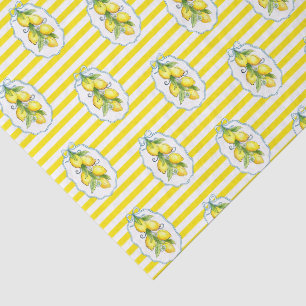 Papel De Seda Doce limão italiano em fundo de faixa amarela