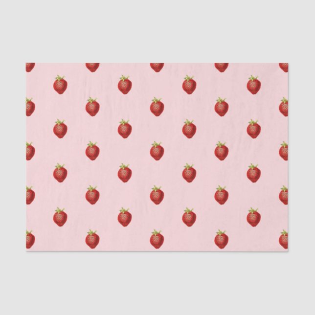 Papel De Seda Doce Morango Rosa Suave Feminino  (Frente )