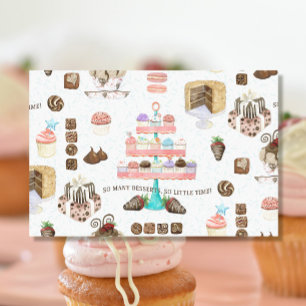 Papel De Seda Doce trata chocolates Cupcakes em decoupage de bol