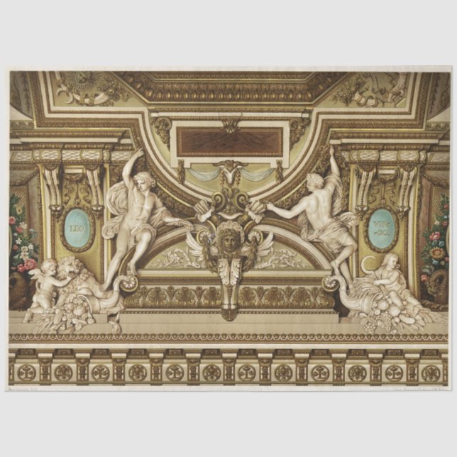 Papel De Seda Documento de Decoupage de Estátua Romana Arquitetô (Frente )