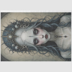 Papel De Seda Documento de Decoupage do Crânio da Mulher Virgíni