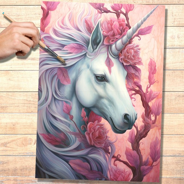 Papel De Seda Documento de Decoupage do Unicorn 7 (Criador carregado)
