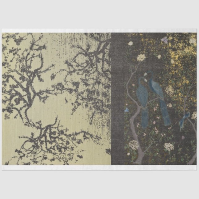 Papel De Seda Documento de Decoupage Japandi (Frente )