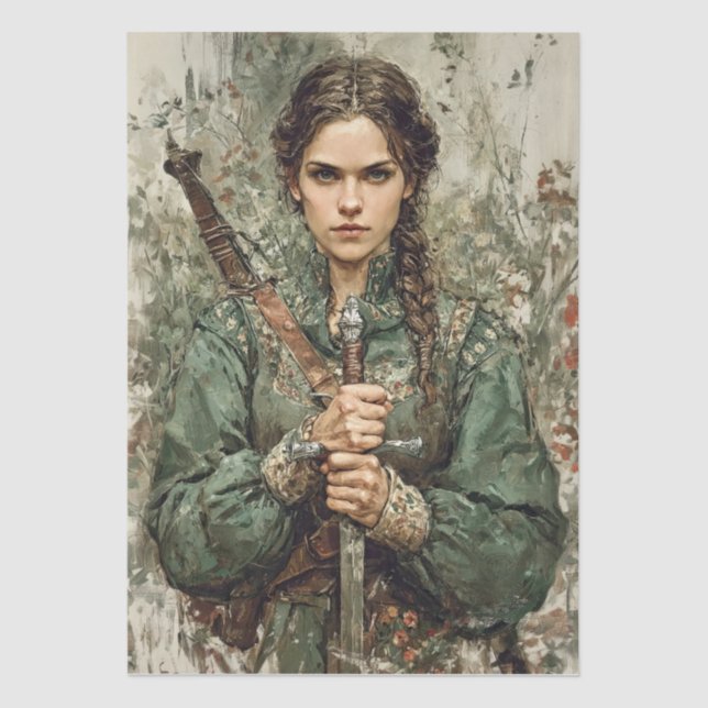 Papel De Seda Documento de Dissociação da Fantasia da Guerreira  (Frente )