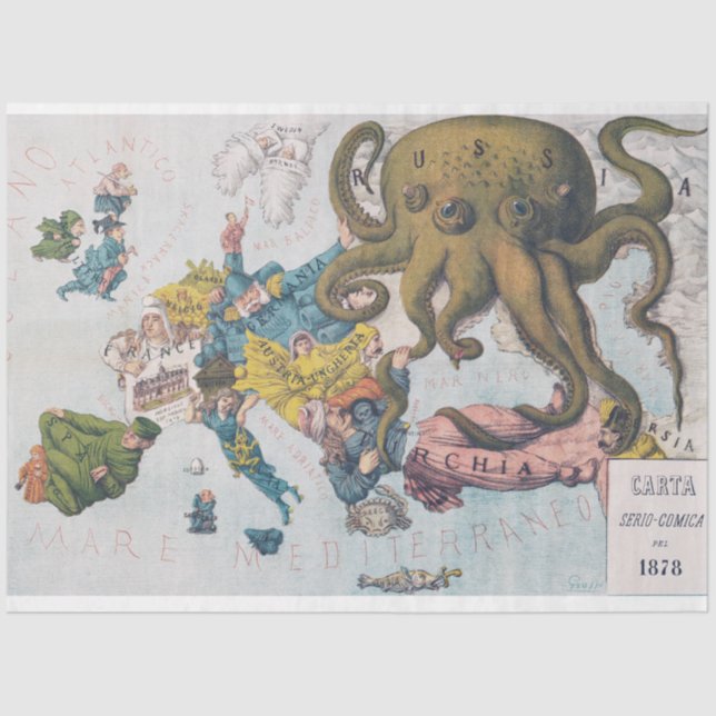 Papel De Seda Documento de Tecido de Cena do Mapa Antigo (Frente )