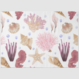 Papel De Seda Documento sobre os tecidos da Série Marine Life De