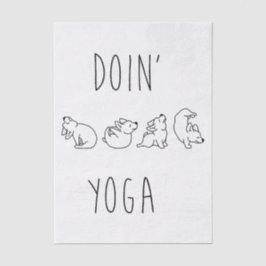 Papel De Seda Doin' yoga cute dog