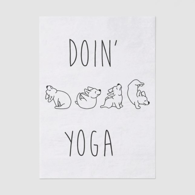 Papel De Seda Doin' yoga cute dog (Frente )