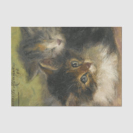 Papel De Seda Dois Kittens por Henriette Ronner-Knip