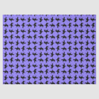 Papel De Seda Dois vaqueiros a cavalo silhuetas - Periwinkle 