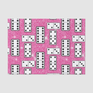 Papel De Seda Domino Peças Domino Domina Conselho Jogo Rosa Gli