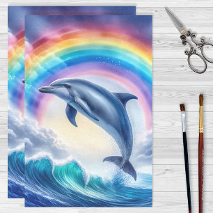 Papel De Seda Dómitina Colorida e Decoupage do Arco-Íris