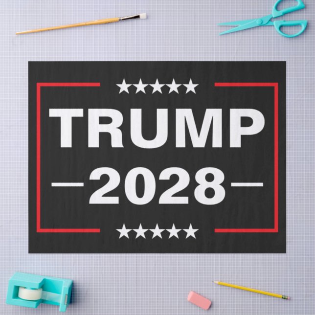 Papel De Seda Donald Trump 2028 Presidente (Arte )