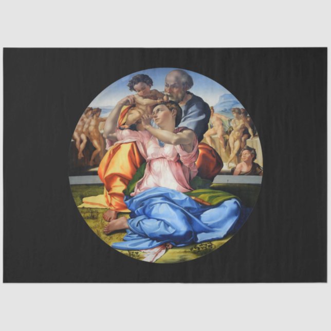 Papel De Seda Doni Tondo, Doni Madona, Michelangelo, 1507 (Frente )