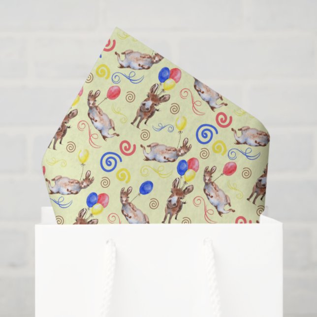Papel De Seda Donkey Tissue Paper in Yellow (Sacola de presentes)