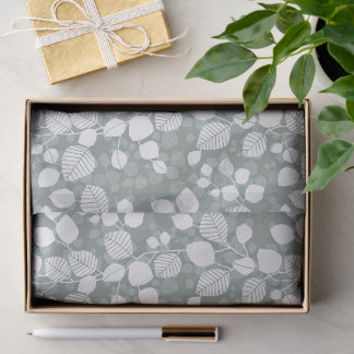 Papel De Seda Dossel de Folhagem Emaranhada Botânica Pastel