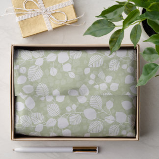 Papel De Seda Dossel de Folhagem Emaranhada Limão Suave Botânico