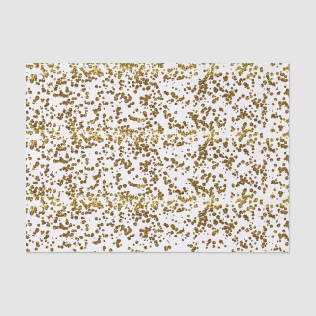 Papel De Seda Dourada Bling Glitter Confetti (Frente )