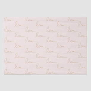 Papel De Seda Dourada Brilhante Com Amor Blush