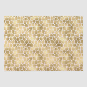 Papel De Seda Dourada Giraffe Impressão
