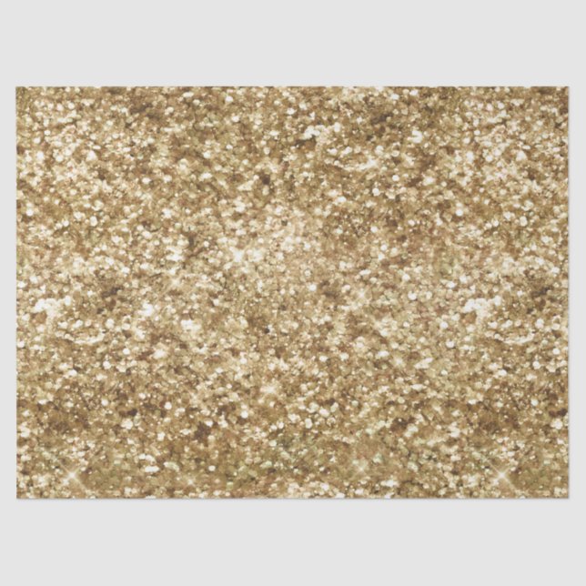 Papel De Seda Dourada Glitter Confetti (Frente )