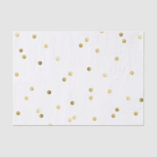 Papel De Seda Dourada Glitter Confetti Dot Polka