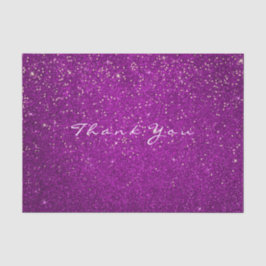 Papel De Seda Dourada Glitter Obrigado Fuchsia Pink Spark