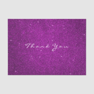 Papel De Seda Dourada Glitter Obrigado Fuchsia Rosa Rosa