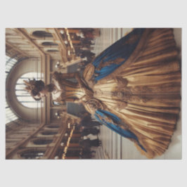 Papel De Seda Dourada princesa Steampunk Victorian Decoupage