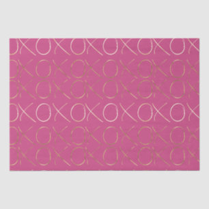 Papel De Seda Dourada Rosa Girassol Glam XOXO Amor