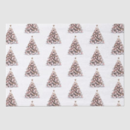 Papel De Seda Douradas Árvores Brancas Rosa Rosa Esbranquiçada