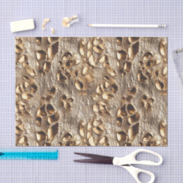 Papel De Seda Douradas Manchas Metálicas Leopardo