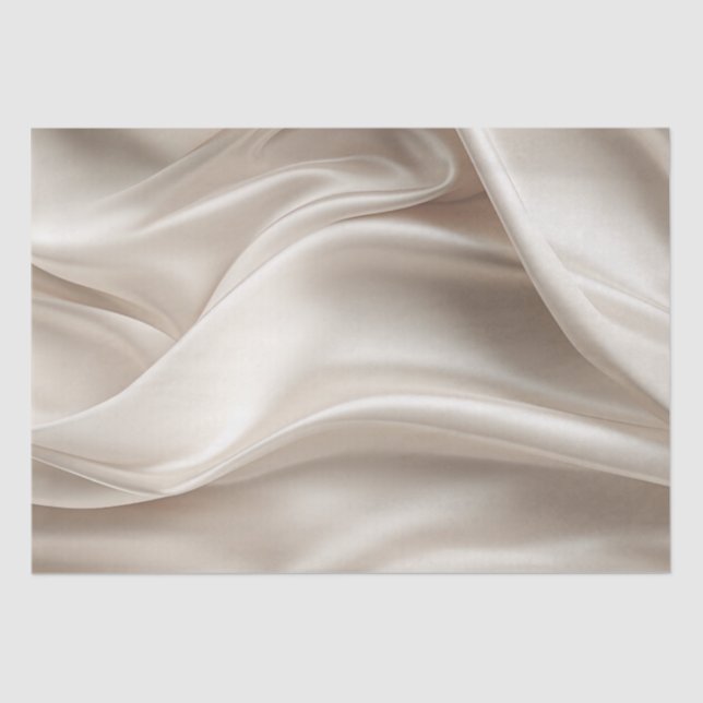 Papel De Seda Dourado Champanhe Bonito Romântico Falso Cetim (Frente )