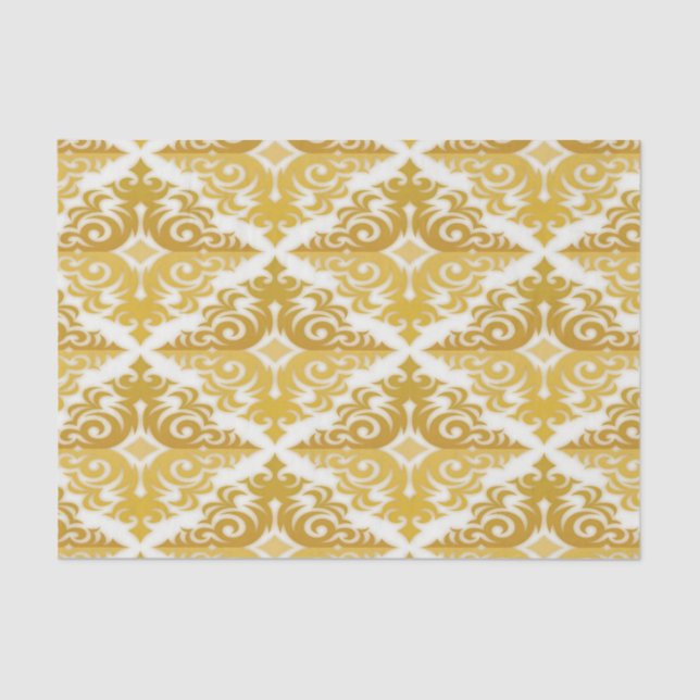 Papel De Seda Dourado e branco (Frente )