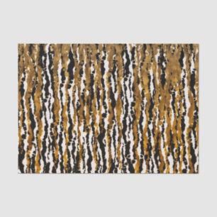 Papel De Seda Dourado e Preto Moderno Safari Chuva Selva Festa G